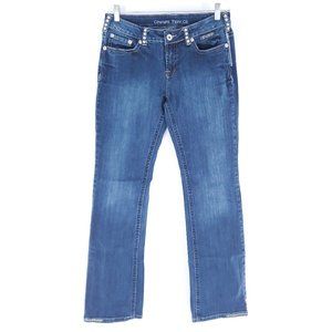 Cowgirl Tuff Women Jean Mid Rise Blue Size 31x35 (30x34)